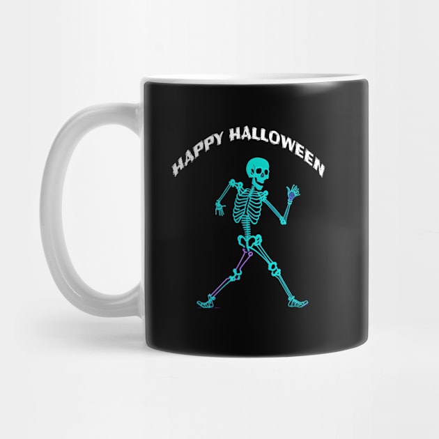 A Funny Colorful Holographic Dancing Skeleton by halazidan